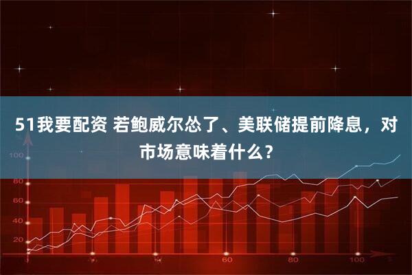 51我要配资 若鲍威尔怂了、美联储提前降息，对市场意味着什么？